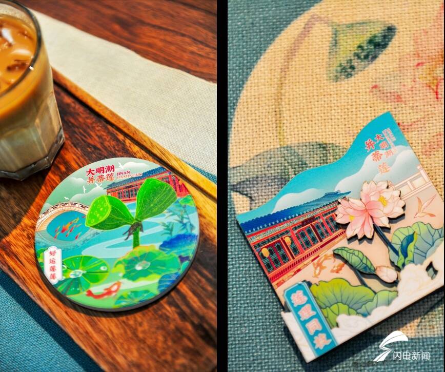 大明湖并蒂莲“飞”进文旅博览会 网友：“种草了！”