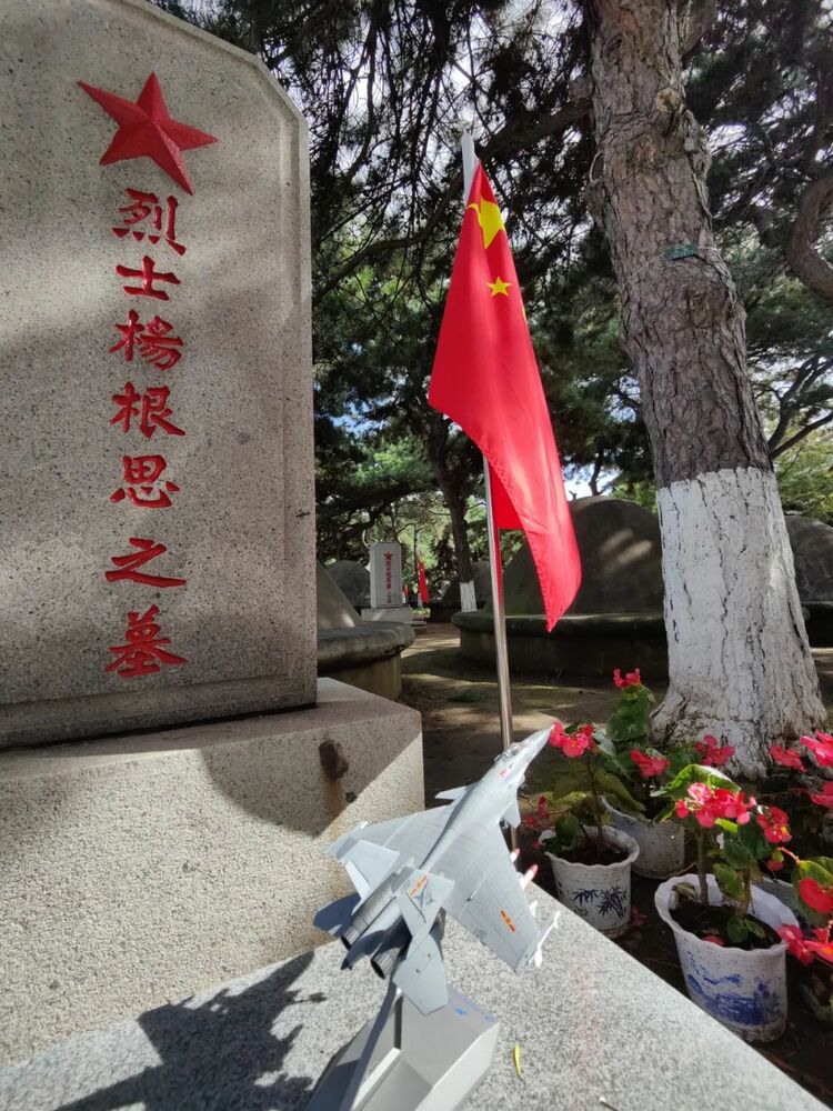 杨根思烈士墓前，多了一架“歼-15”…