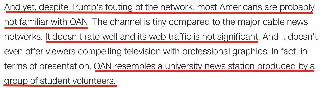 CNN手撕OAN：罔顾事实、爱好阴谋论，这就是特朗普最爱的媒体？