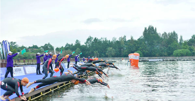 The Chengdu-Chongqing Triathlon Open Held in Jintang County, Chengdu City_fororder_aa