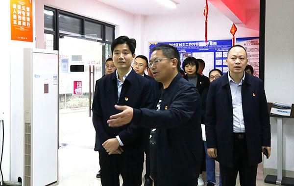 自贡市自流井区委书记黄雪智调研基层党建工作_fororder_1调研现场