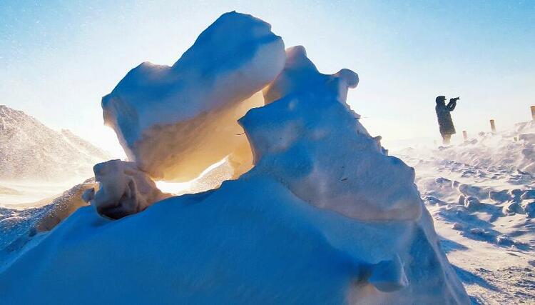 （文旅）火山雪景美如画