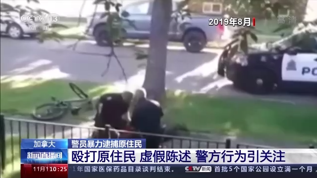 加拿大警员暴力行为引关注：殴打原住民并作虚假陈述