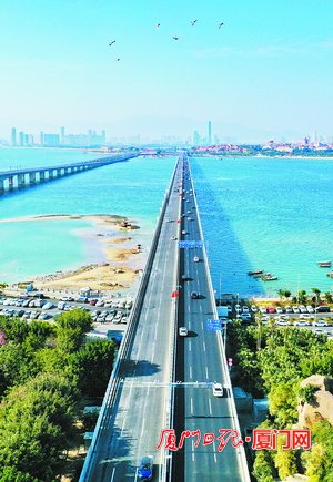 厦门大桥扩容通车 比计划工期提前两个半月