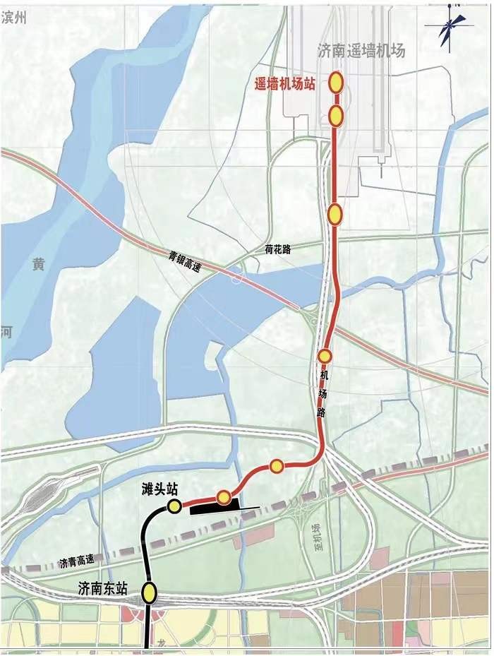 通往济南机场的地铁建设迈向新里程