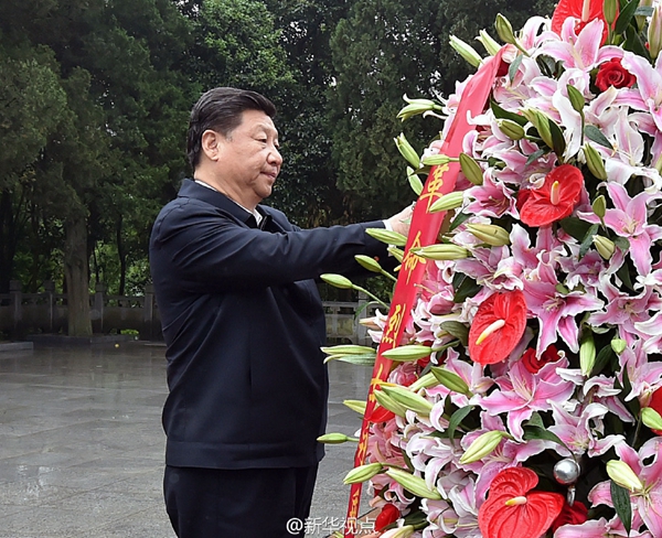 习总书记到金寨