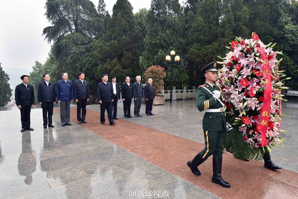 习总书记到金寨