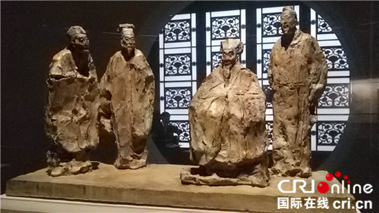 图片默认标题_fororder_２　明四家：仇英、文徵明、沈周、唐寅　　吴为山作　　刘思恩摄　_副本_副本