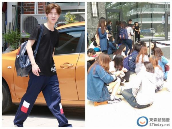 鹿晗4日离台 粉丝苦等6小时送机：希望他开心一点
