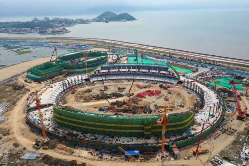 图片默认标题_fororder_建设中第三届亚青会主场馆（活动方供图）
