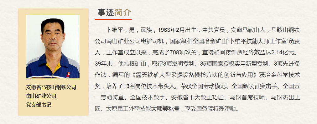 安徽省“最美奋斗者”推荐人选