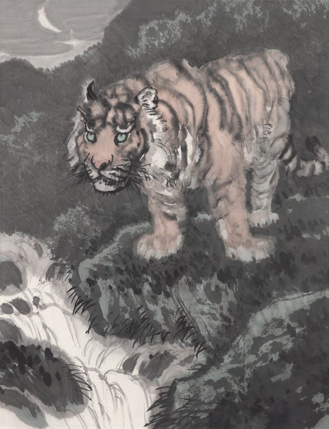 冯大中画虎最初是以严谨典雅、工而不匠的画风为画界所熟知。
