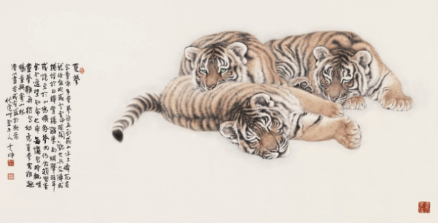 冯大中画虎最初是以严谨典雅、工而不匠的画风为画界所熟知。