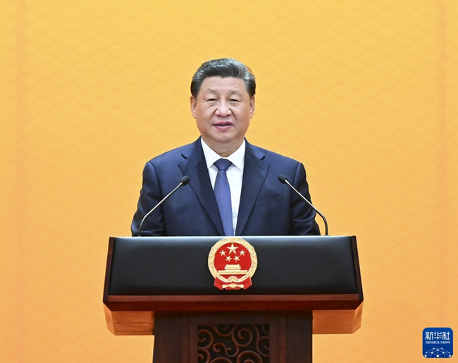 习近平和彭丽媛设宴欢迎出席北京2022年冬奥会开幕式的国际贵宾_fororder_1