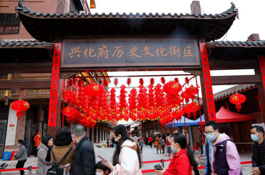 莆田兴化府历史文化街区开街迎新春  市民纷纷打卡寻访儿时记忆