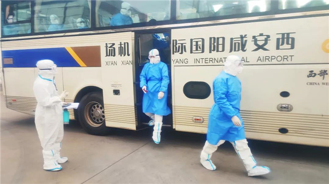 西安咸阳国际机场国际入境客运航班保障全流程应急演练在空港新城启动_fororder_WeChat 圖片_20220211135113_副本