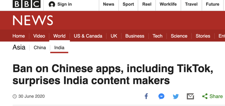印度千万粉丝级“网红”抱怨：没有中国APP，将失去收入来源