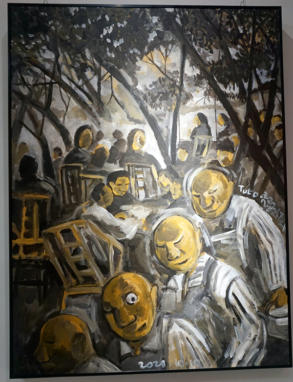 成都街头“小画廊” 烟火气里国际范_fororder_秃头倔人画作《我瞄了你一眼》-摄影-廖宇