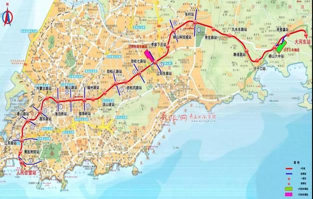 青岛地铁1、2、4、8号线通车时间表来了