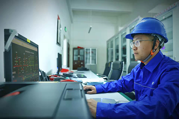 四川省五一劳动奖章获得者胡梦琪：筑梦新时代 奋进新征程_fororder_胡梦琪在查看变电站一次接线图