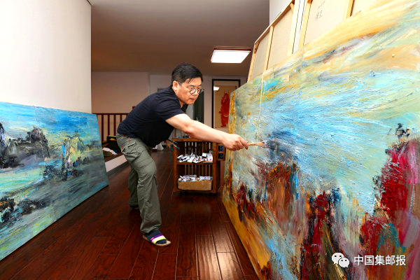 油画家徐里谈《洞庭湖》邮票的设计