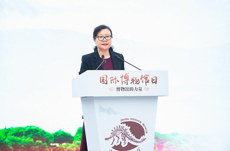 自贡：博物馆的奇妙之旅 “国际博物馆日”及“中国旅游日”系列活动开幕_fororder_2自贡市政府副市长周耘讲话（摄影-廖志全）
