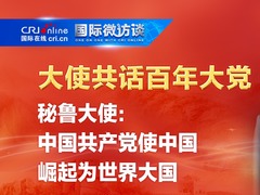 【大使共话百年大党】秘鲁大使：中国共产党使中国崛起为世界大国