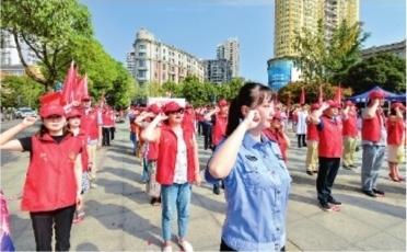 【暂不签】江岸志愿者吹响出征号角 提效能以最佳状态迎接军运会