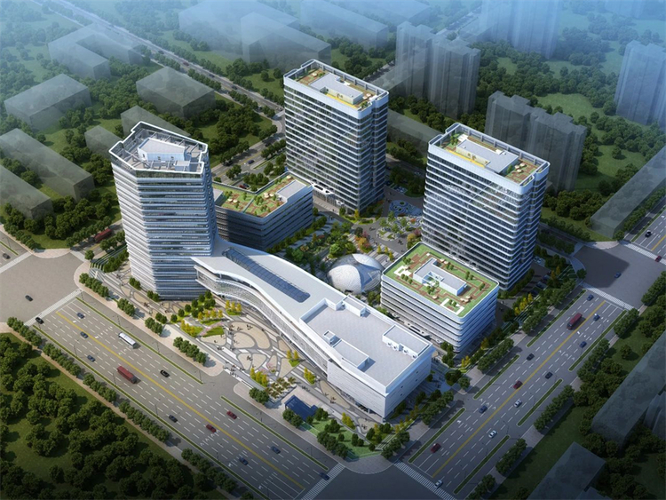 （下午三点签发）2022年上半年西安经济指标发布 航天基地斩获多项“第一”_fororder_秦创原·航天智能终端科技园效果图