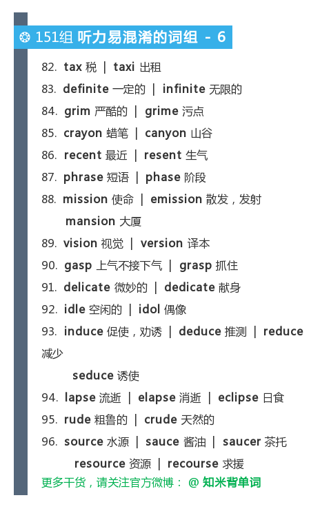 干货| 学会这些近形词/近音词，听力分数蹭蹭蹭！