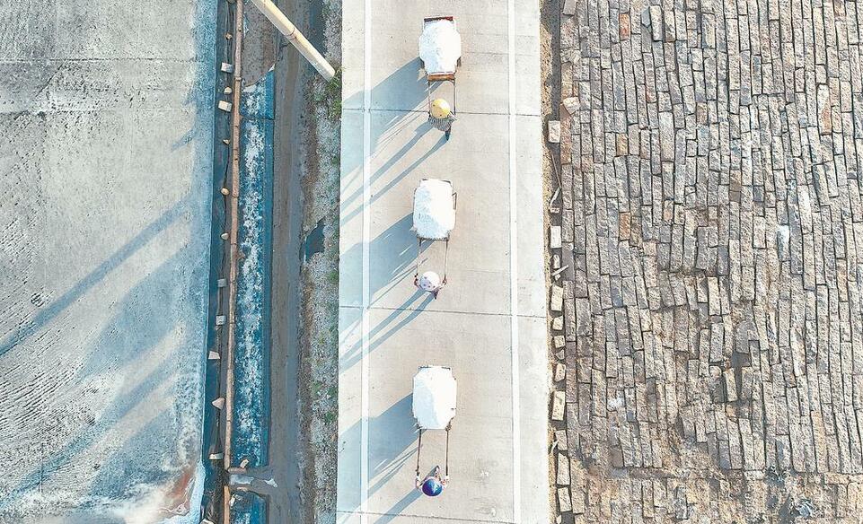 福建莆田：海盐收获忙_fororder_c09a8acd-5fea-4ca6-ad4d-c83d08a5ca38