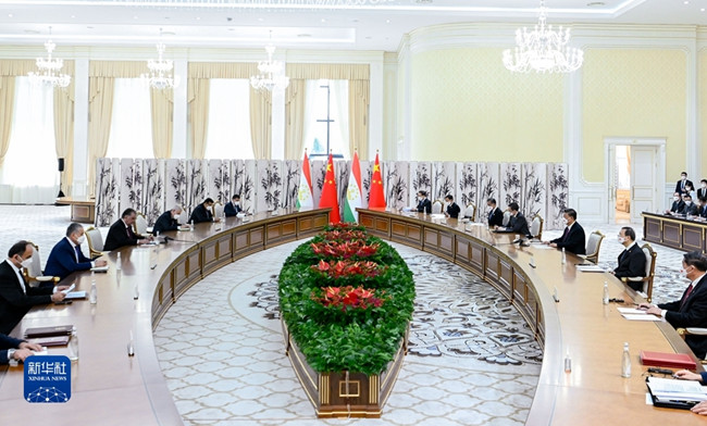 习近平会见塔吉克斯坦总统拉赫蒙_fororder_2