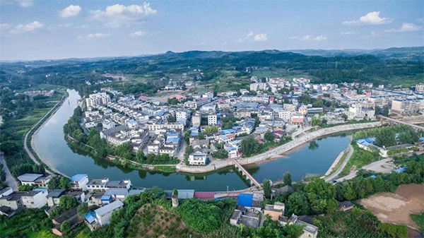 首届数字乡村创新设计大赛获奖名单公示 成都金堂县作品获一等奖_fororder_云合场镇风貌-供图-金堂县委宣传部