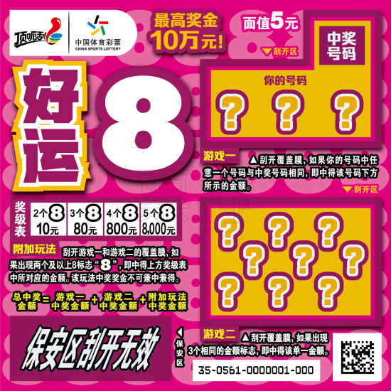 【体彩专题 体彩要闻+摘要】好运连发乐不停！“好运8”即将在全国上市