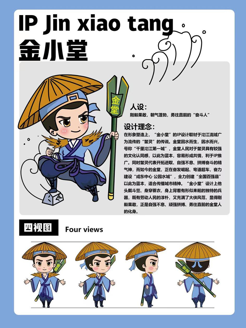 成都金堂Q版城市IP表情包上线_fororder_“金小堂”表情包-供图-金堂县委宣传部
