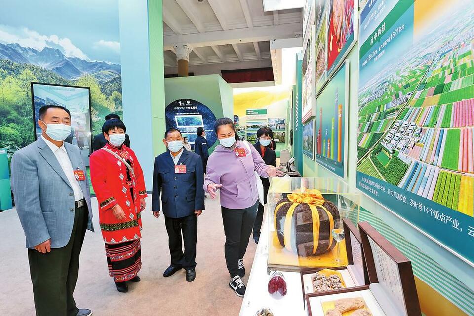 “奋进新时代”主题成就展观众点赞“云南答卷”_fororder_79
