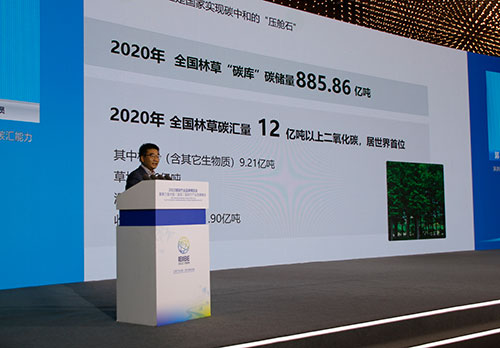 中国竹产业发展高峰论坛在四川宜宾举行_fororder_国家林业和草原局生态保护修复司一级巡视员郭青俊演讲现场-摄影-何芳