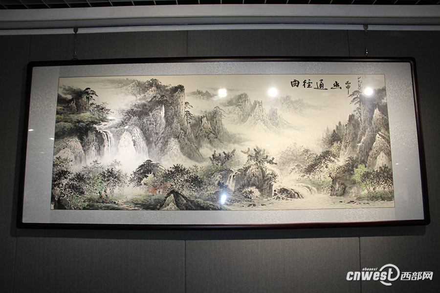【文化  显示图在稿件最下方】耳金华《水墨丹青》全国巡回画展首展在西安举行