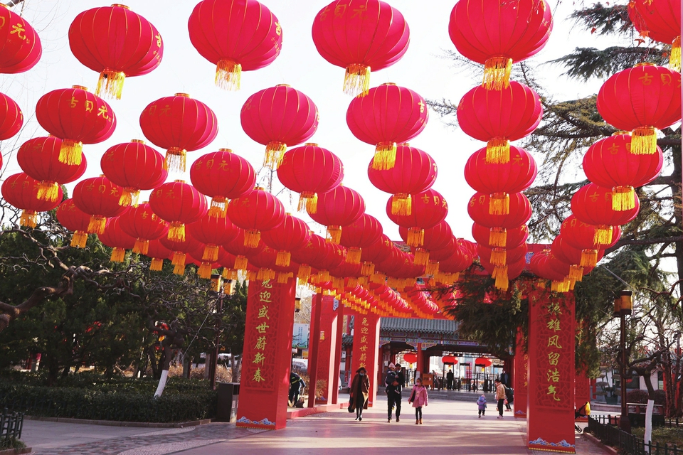 大红灯笼高高挂 喜气洋洋迎新春