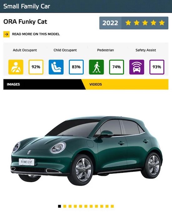 中国品牌首次 魏牌摩卡PHEV(Coffee 01)、欧拉好猫荣膺Euro NCAP 2022年度同级最佳车型_fororder_image002