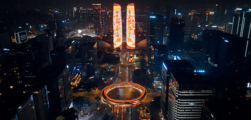 “梦想之光·千灯之城”亮相成都双子塔 邀您来观自贡灯过中国年_fororder_5（供图-自贡市委宣传部）