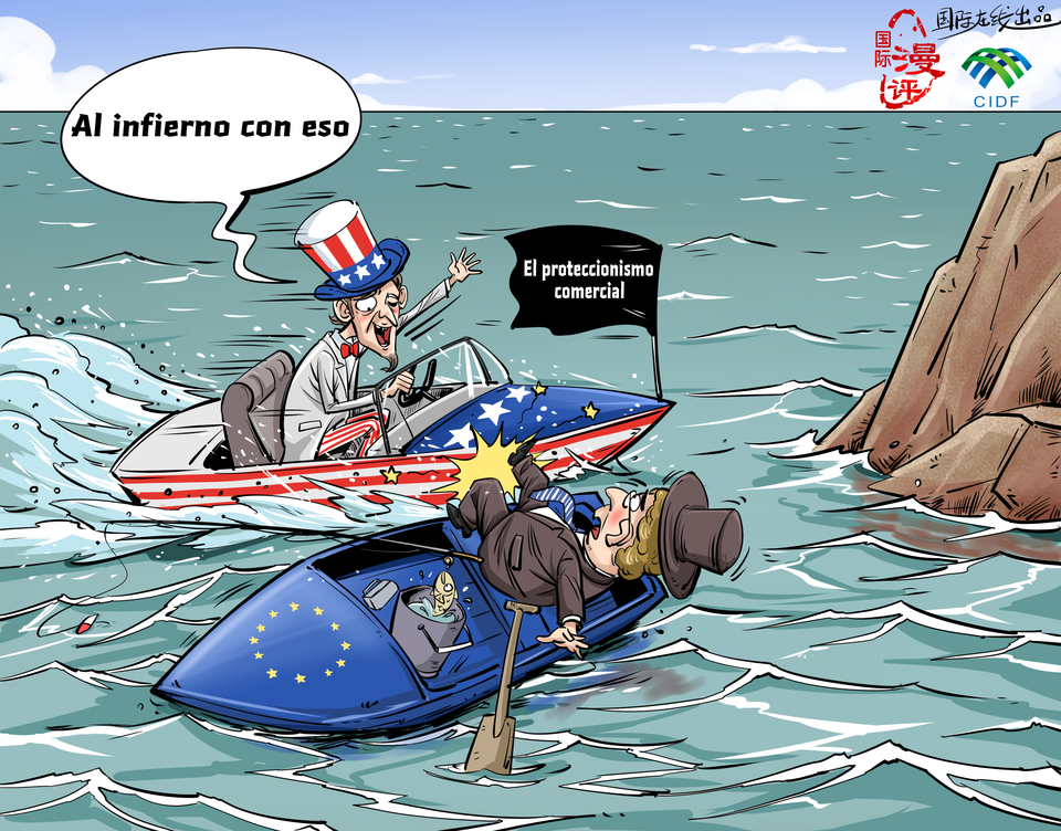 【Caricatura editorial】“Al infierno con eso”_fororder_西语版