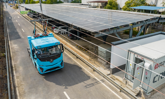 中国首条电气化公路示范线在湖南株洲建成_fororder_1