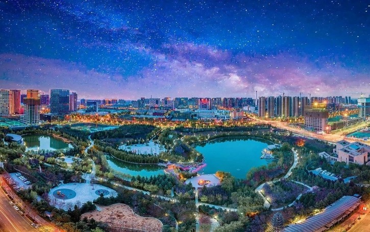 Night View of Xi'an Aerospace Base