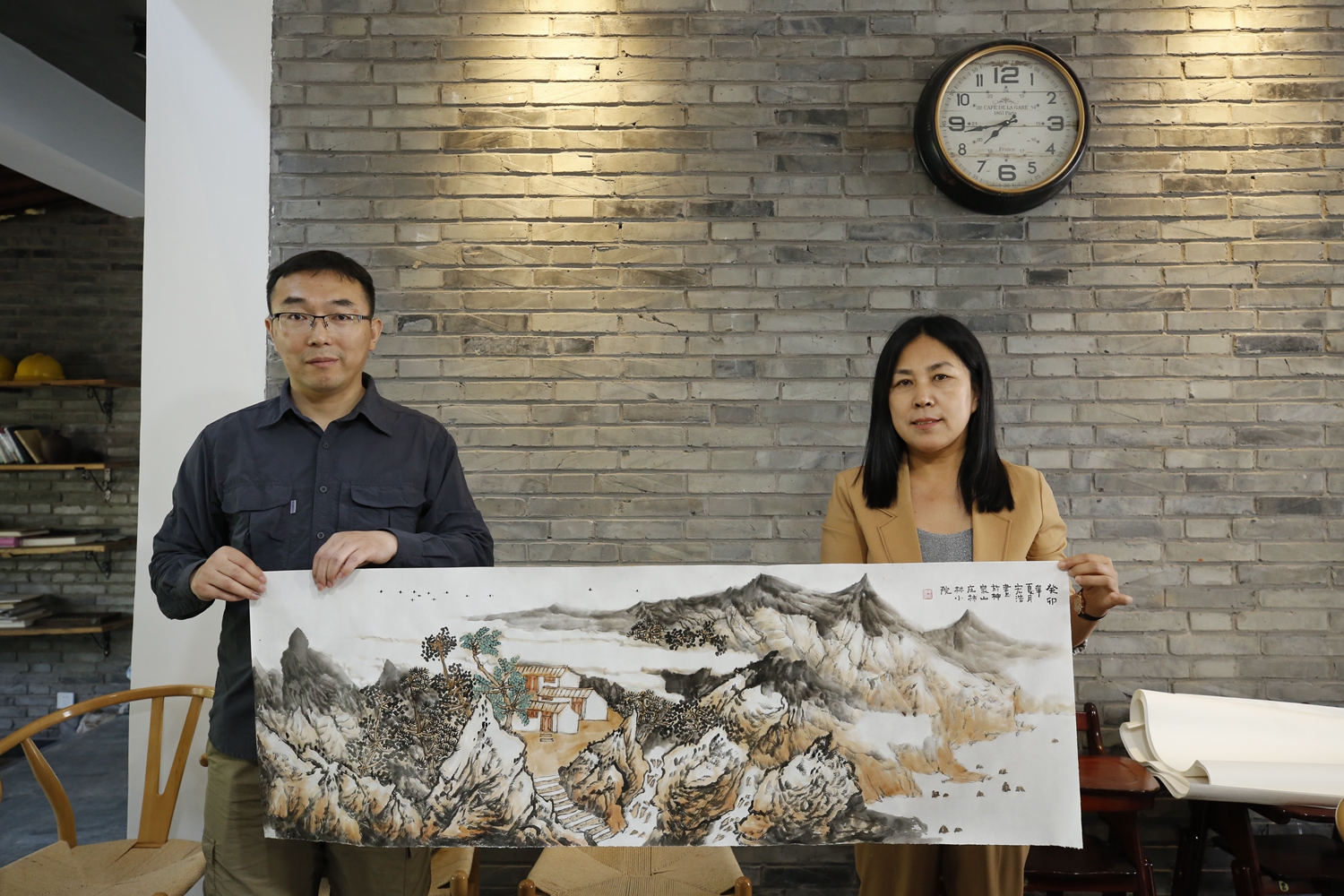 （原创）保定市满城区：举行文化惠民书画笔会 笔墨含情润山乡_fororder_美术爱好者展示作品 摄影 张丽双