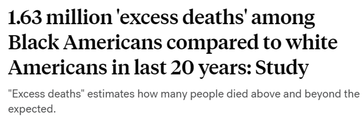 是什么造成了美国非洲裔的“超额死亡”？