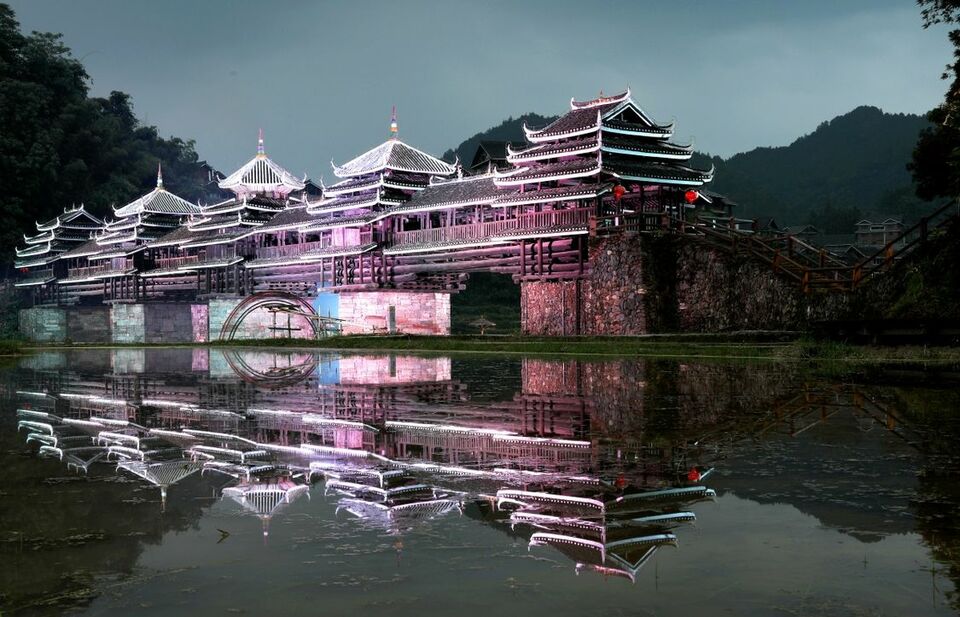 广西：程阳风雨桥美轮美奂