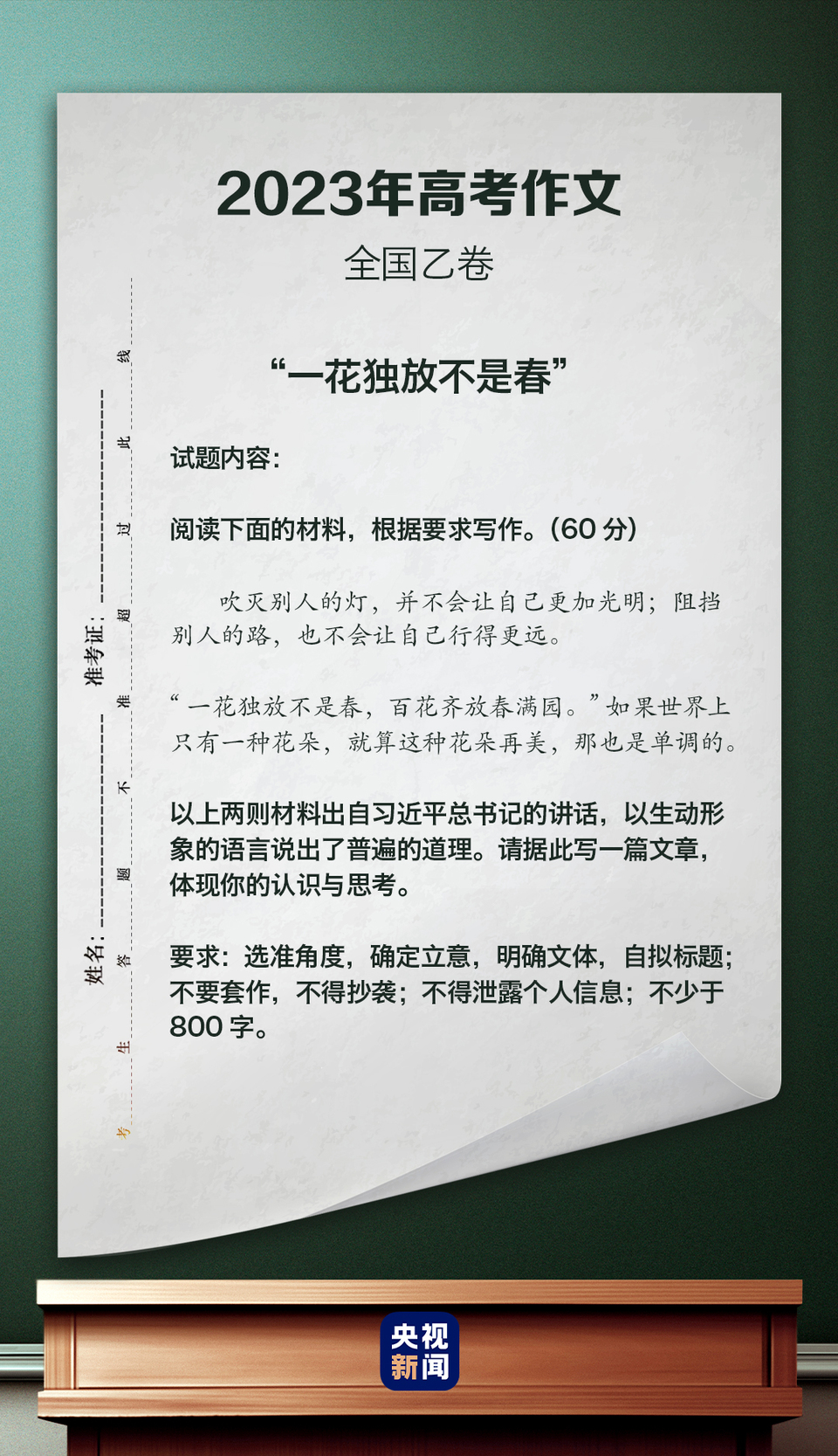 共7套试卷 2023年高考作文题汇总来了！