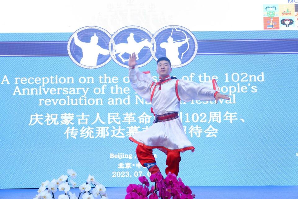 庆祝蒙古国人民革命胜利102周年 传统那达慕节日招待会举行_fororder_图片18