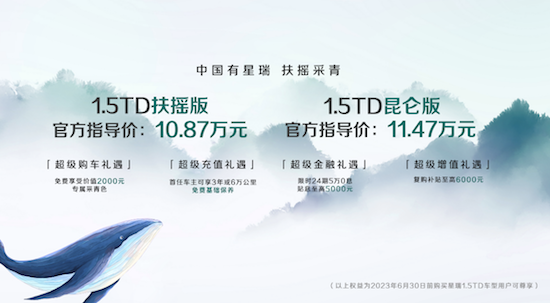 官方指导价10.87万元和11.47万元 吉利中国星·星瑞1.5TD车型加新上市_fororder_image001